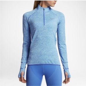 Nike Long-sleeve T-shirt Nike ELEMENT SPHERE 1/2 ZIP Size Medium Blue